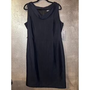 Classiques Entier Business Professional Black Silk Wool Blend  Sleeveless  Dress
